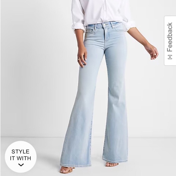 70’s Mid Rise Flare Jeans Light Wash sz 2R - Picture 4 of 9